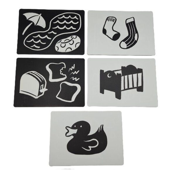 Quiggly High Contrast Baby Toy Set - Black and White Newborn Sensory Toys ,0-6m - Picture 15 of 16